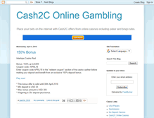 Tablet Screenshot of cash2conlinegambling.com